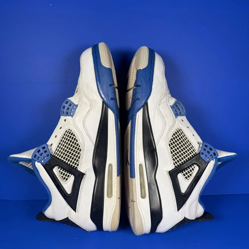 Jordan 4 Retro White Varsity Blue 308497-117 Men's 12 Athletic Sneakers‎ READ